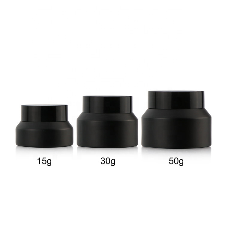 Custom Private Label Amber Glass Slant Shoulder Cosmetic Jars And Bottles 15ml 30ml 50ml Skin Care Containers