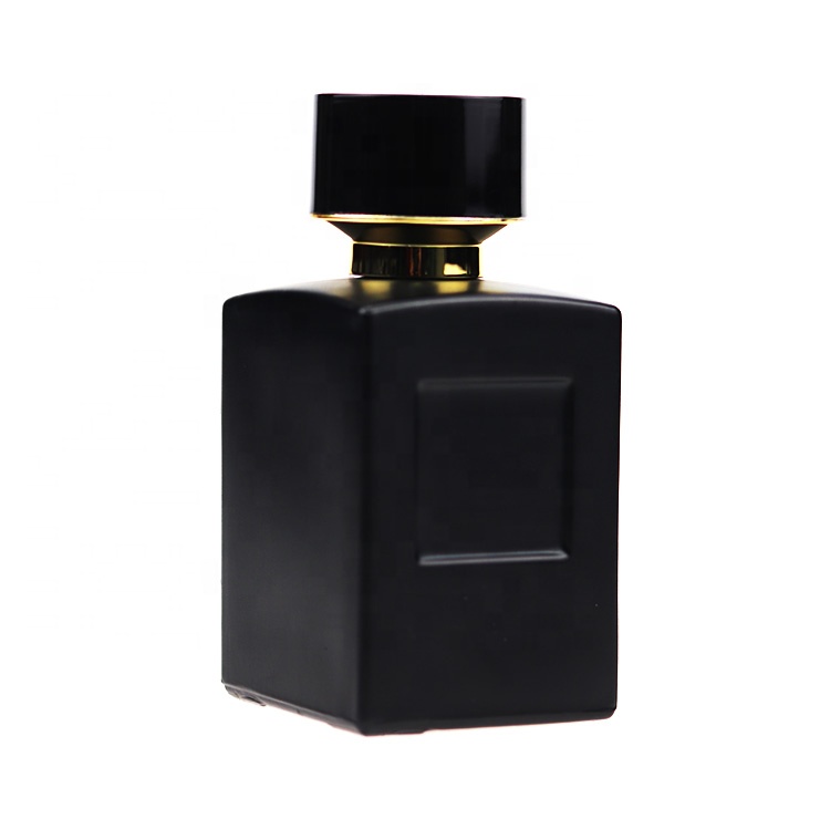 Custom Private Labels Cologne Men 105ml Square Black Glass Spray Bottle Perfume Bottles