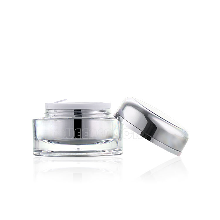 Custom Quality PP Cosmetic Acrylic Jars Oval Acrylic Jar