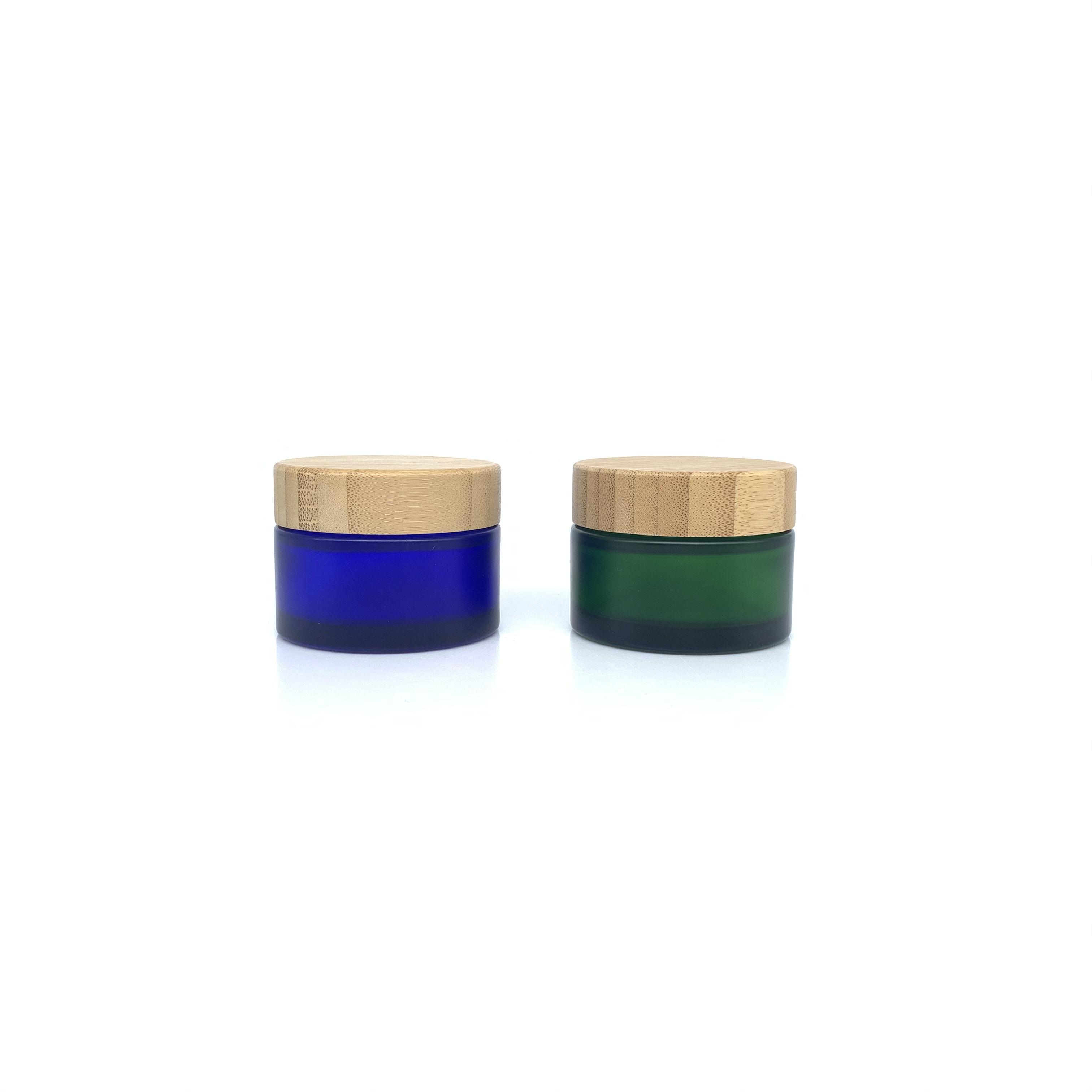 Custom Recycled Bamboo Packaging Cosmetic Cream Glass Jar Custom with Bamboo Lid for Makeup