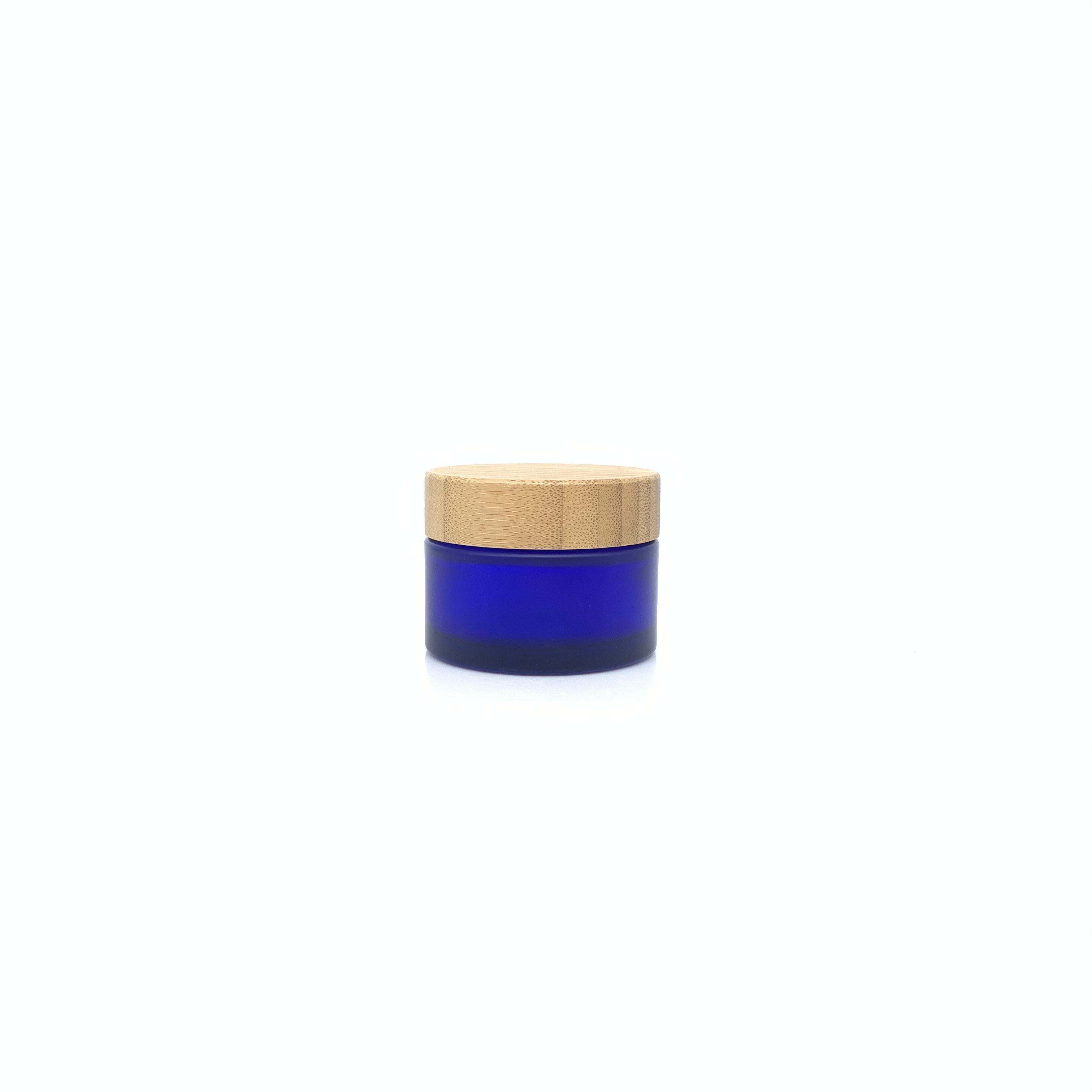 Custom Recycled Bamboo Packaging Cosmetic Cream Glass Jar Custom with Bamboo Lid for Makeup