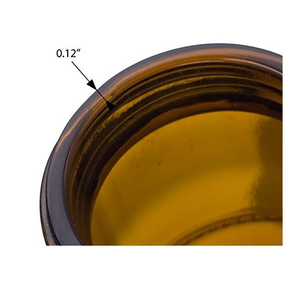 Custom Refillable 1oz/30g/30ml Empty Glass Face/Skin Make-up Lotion Storage Amber Cream Jar