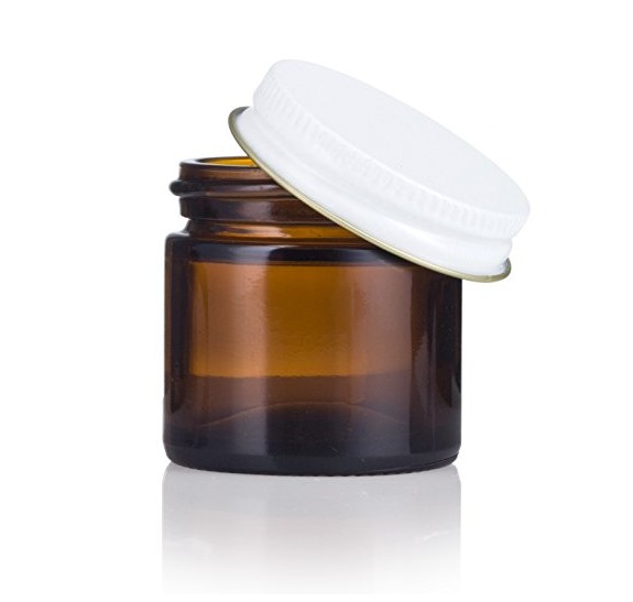 Custom Refillable 1oz/30g/30ml Empty Glass Face/Skin Make-up Lotion Storage Amber Cream Jar