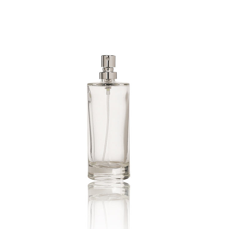 Custom Round Empty Clear Fragrance Perfume Bottle 50ml Spray Glass Bottles Packaging In Stock