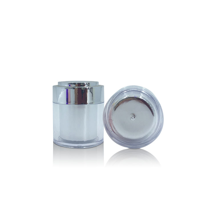 Custom Round Wholesale Plastic Double Wall Facial Cream Body Cream Packaging Plastic Container 50g