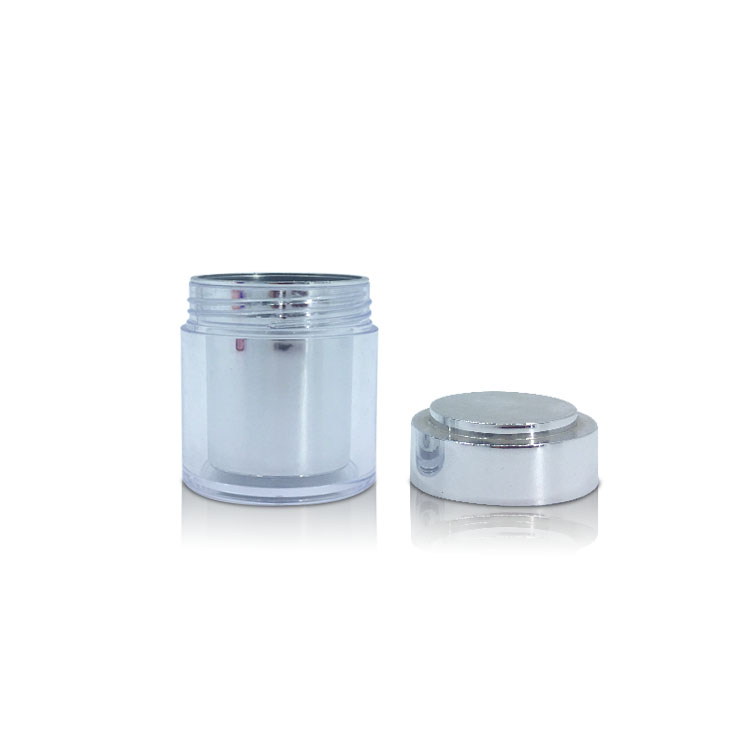 Custom Round Wholesale Plastic Double Wall Facial Cream Body Cream Packaging Plastic Container 50g