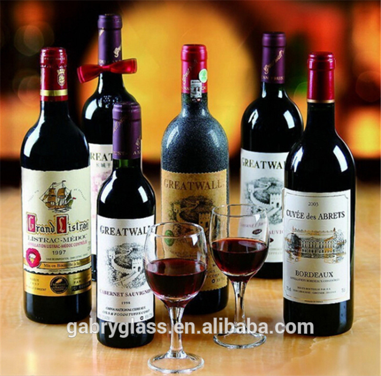 Custom Screen Logo Printing Black Glass 500ml 750ml Red Wine Bottle