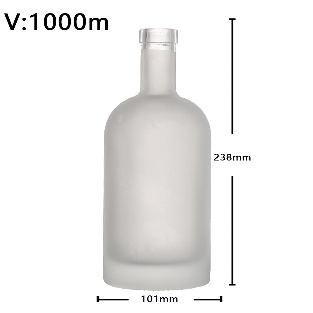 Custom Shape Avertan Xuzhou Empty Spirit 100ml 200ml 375ml 500ml 750ml 1 Liter Glass Bottle for Liquor