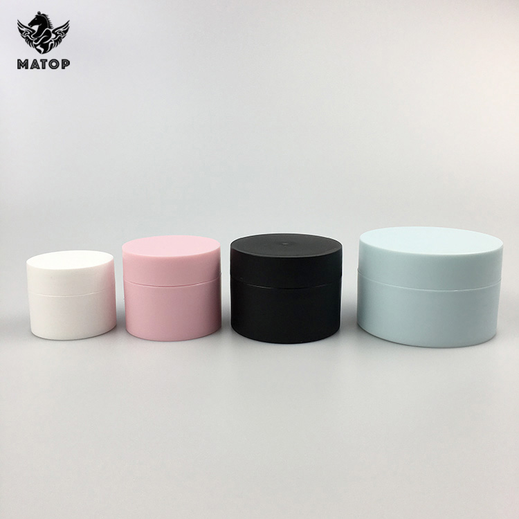 Custom Silk Printing  5ml 5g 15g 30g 50g Plastic Matt Cosmetic Cream Jar