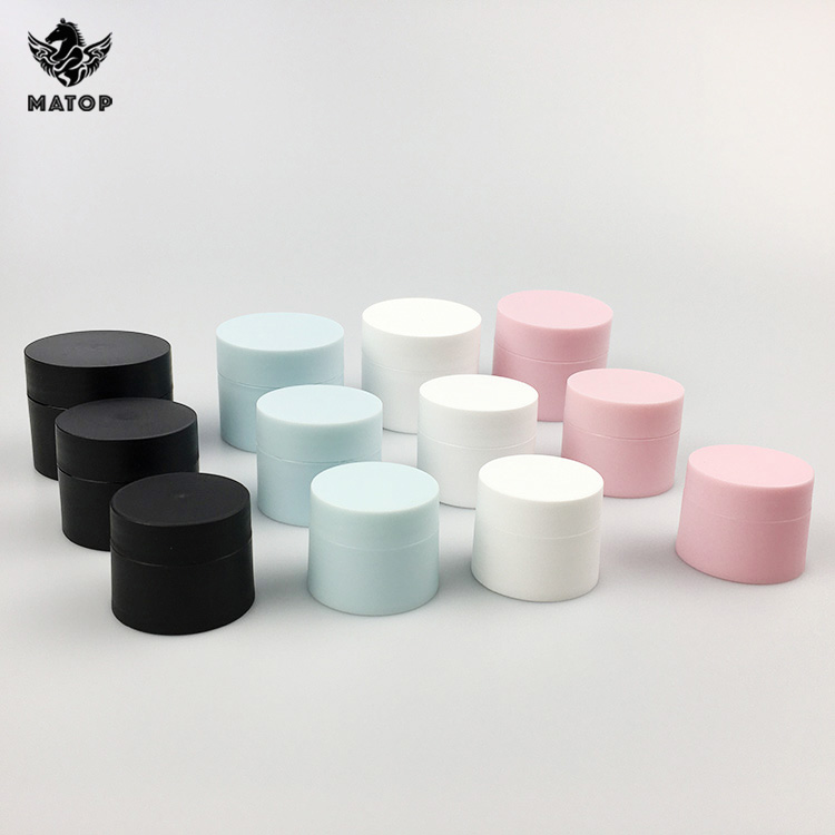 Custom Silk Printing 5ml 5g 15g 30g 50g Plastic Matt Cosmetic Cream Jar