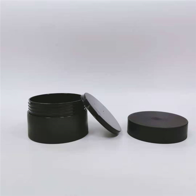 Custom Silk Printing PP Small 15ml 5g 15g 30g 50g Acrylic Empty Plastic Black Sample Matt Cosmetic Cream Jar