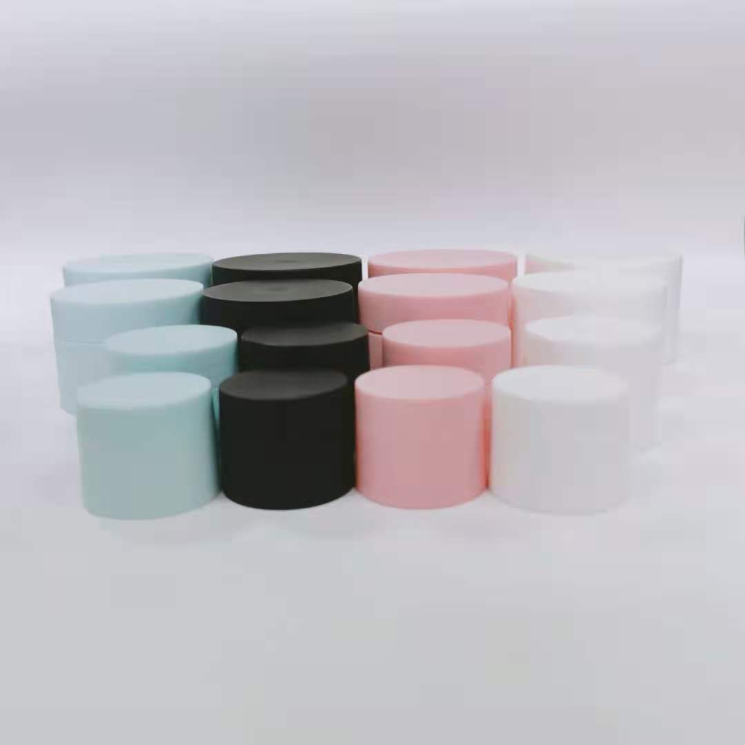 Custom Silk Printing PP Small 15ml 5g 15g 30g 50g Acrylic Empty Plastic Black Sample Matt Cosmetic Cream Jar