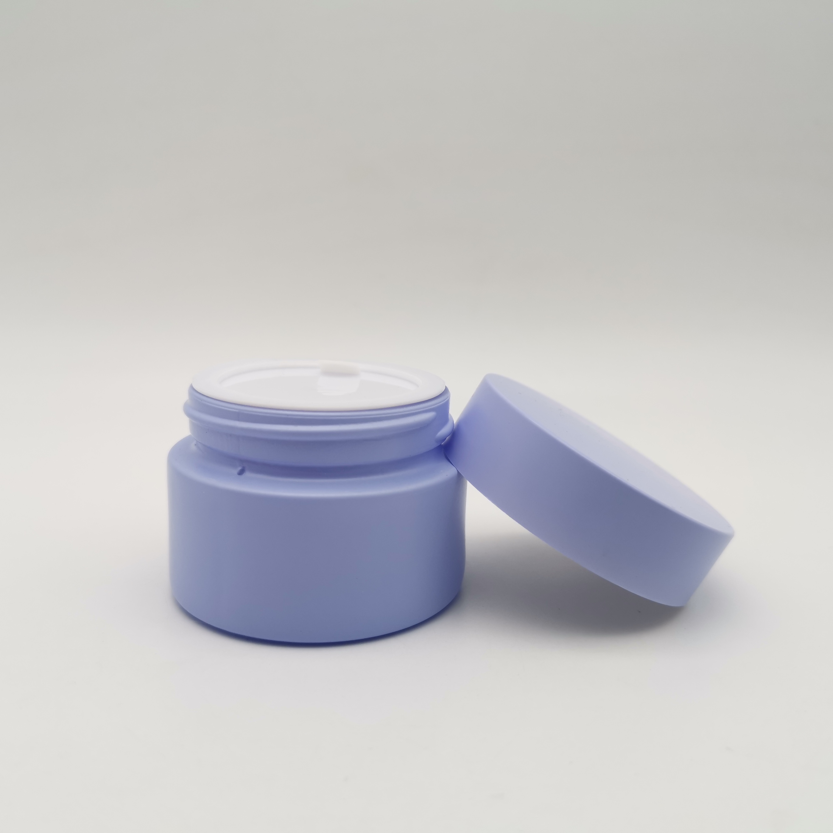 Custom Silk Printing PP Small 30ml 30g Empty Glass Black Sample Matt Cosmetic Cream Jar