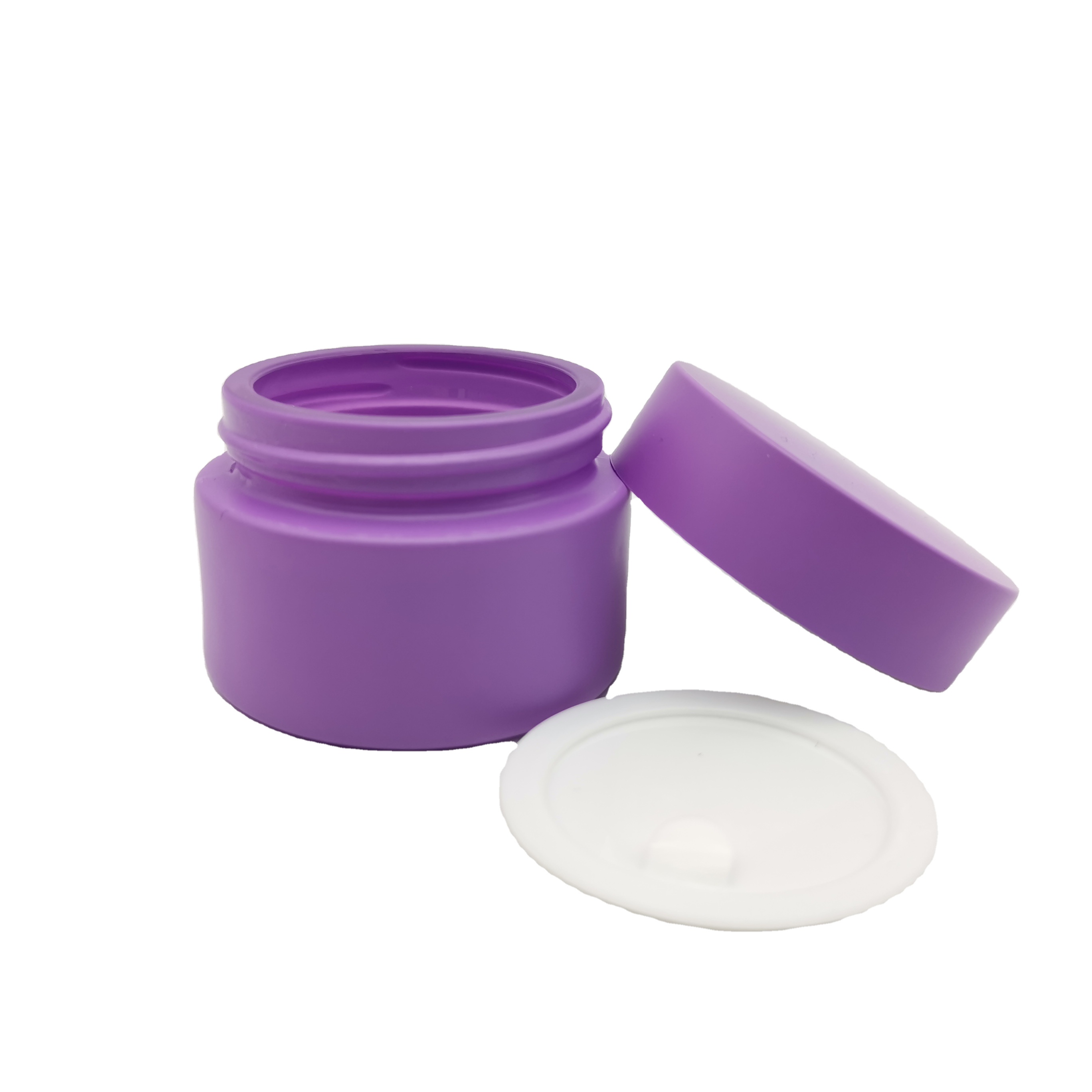 Custom Silk Printing PP Small 30ml 30g Empty Glass Black Sample Matt Cosmetic Cream Jar