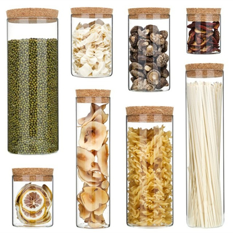 Custom Size 250Ml Storage Containers Kitchen Glass Storage Jars With Bamboo Lids