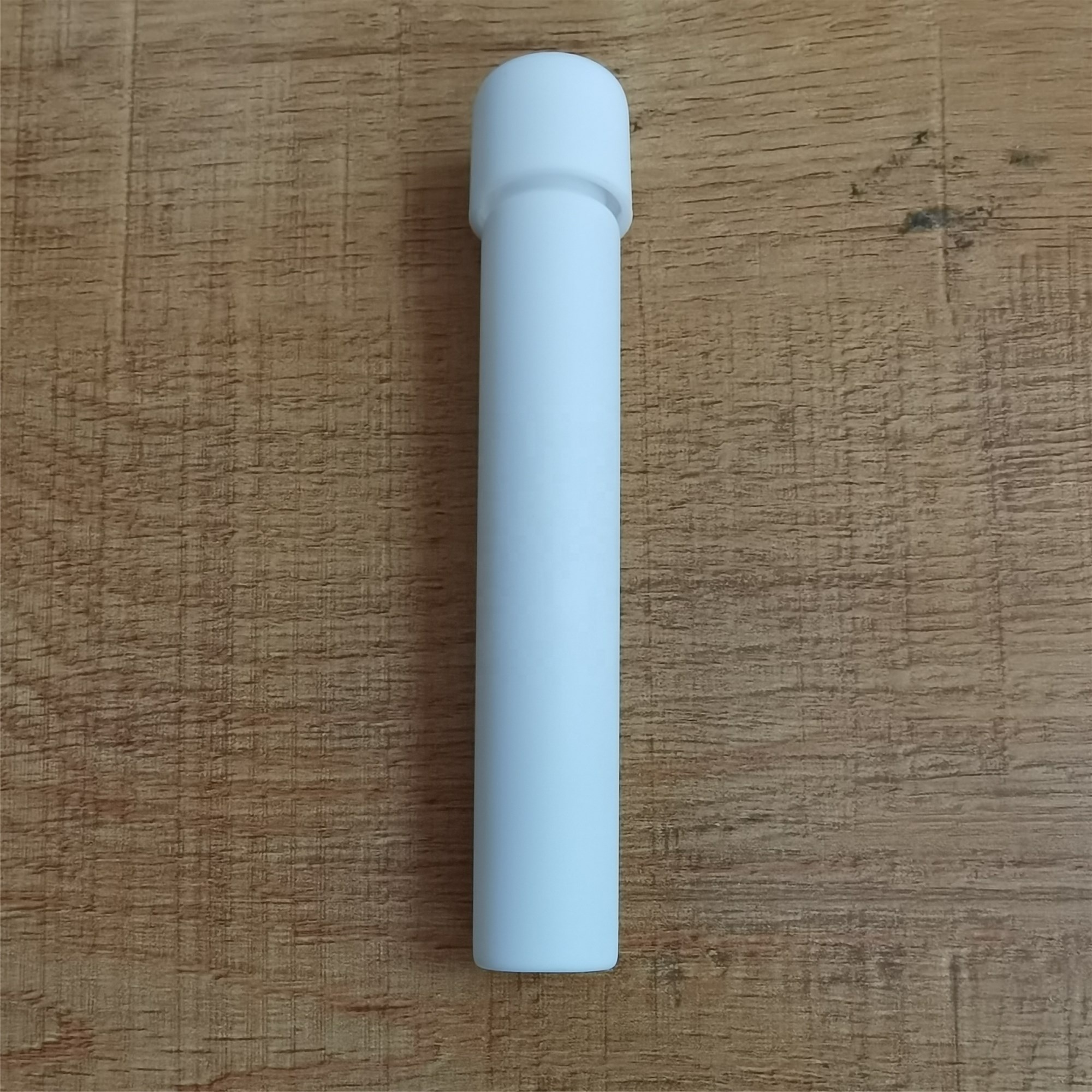 Custom Size Child Resistant Proof Lid Test Pre-Roll Joint Glass Tube With CR Smooth Matte White Lid