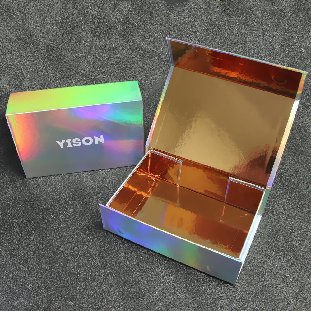 Custom Skin Care Rose Gold Holographic Skincare Cosmetic Packaging