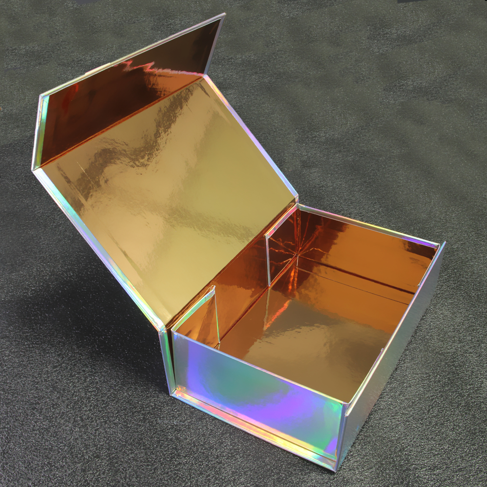 Custom Skin Care Rose Gold Holographic Skincare Cosmetic Packaging