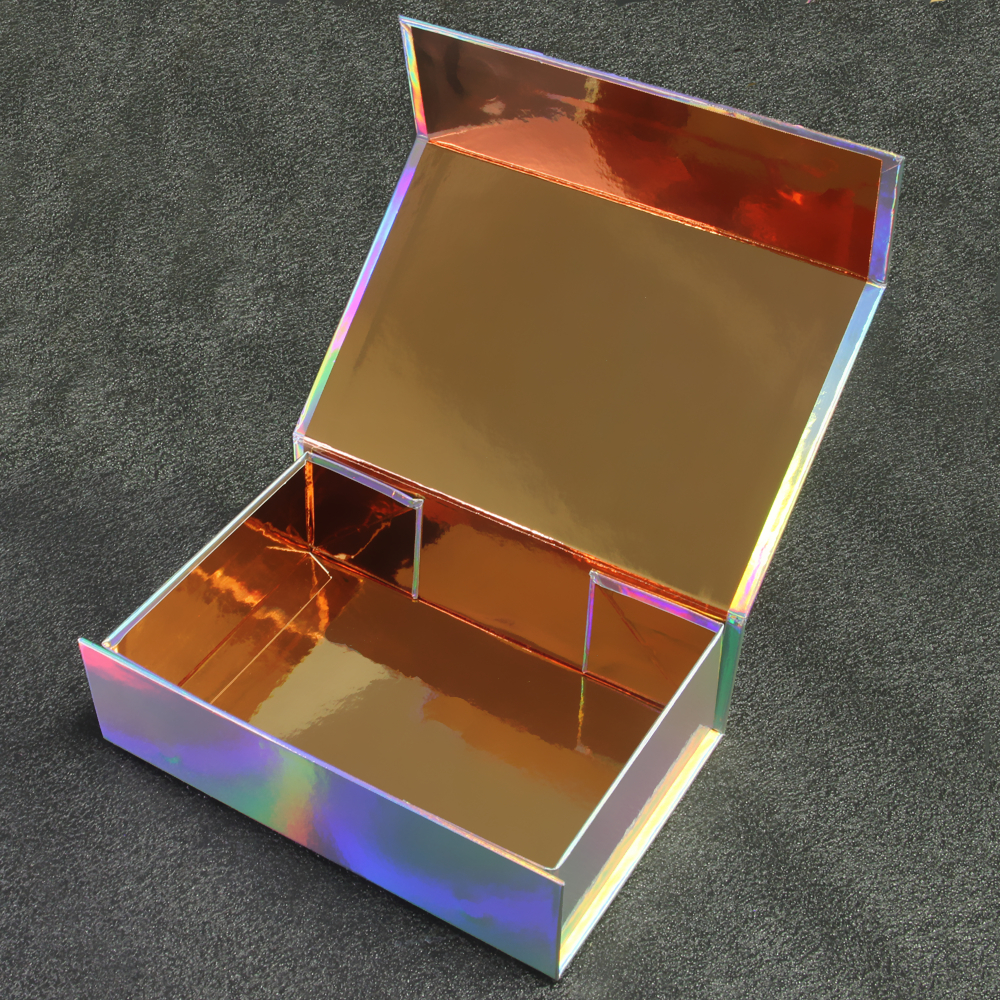 Custom Skin Care Rose Gold Holographic Skincare Cosmetic Packaging