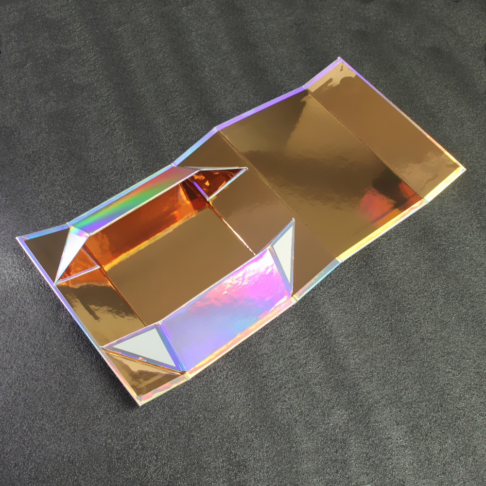 Custom Skin Care Rose Gold Holographic Skincare Cosmetic Packaging