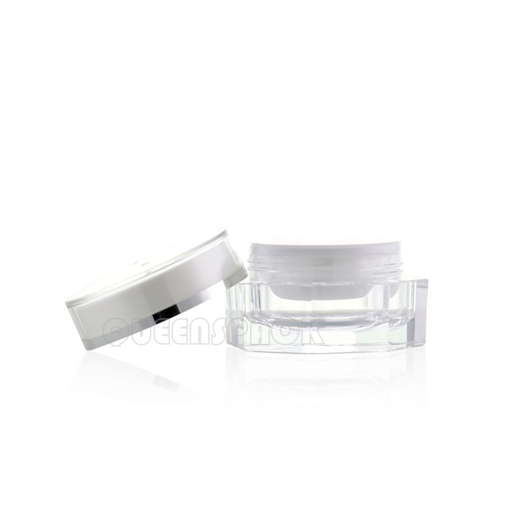 Custom Square Acrylic Cream Jar Cosmetic Acrylic Jar