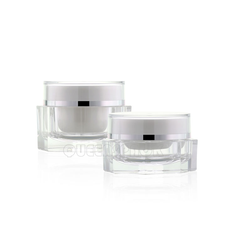 Custom Square Acrylic Cream Jar Cosmetic Acrylic Jar