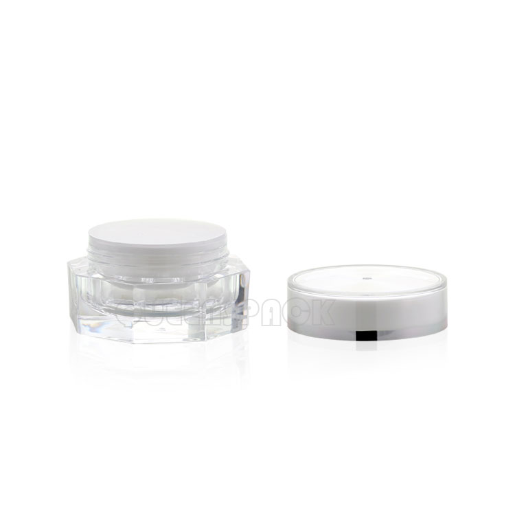 Custom Square Acrylic Cream Jar Cosmetic Acrylic Jar