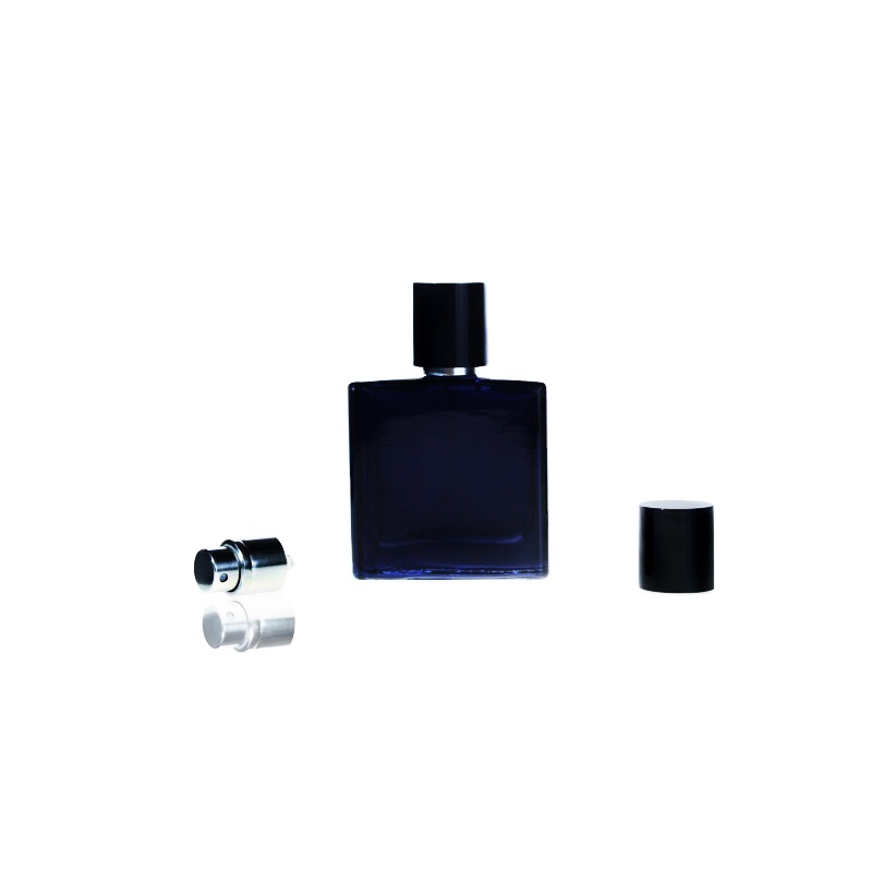 Custom Square Black Empty Cologne Fine Mist Spray Perfume Glass Bottles
