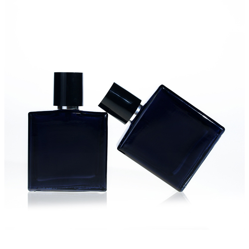 Custom Square Black Empty Cologne Fine Mist Spray Perfume Glass Bottles