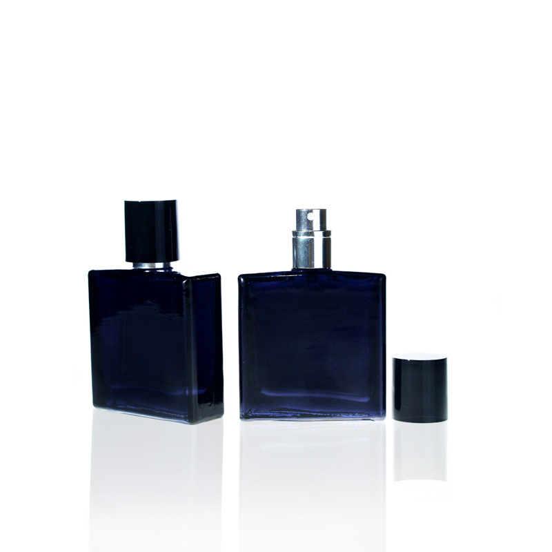 Custom Square Black Empty Cologne Fine Mist Spray Perfume Glass Bottles