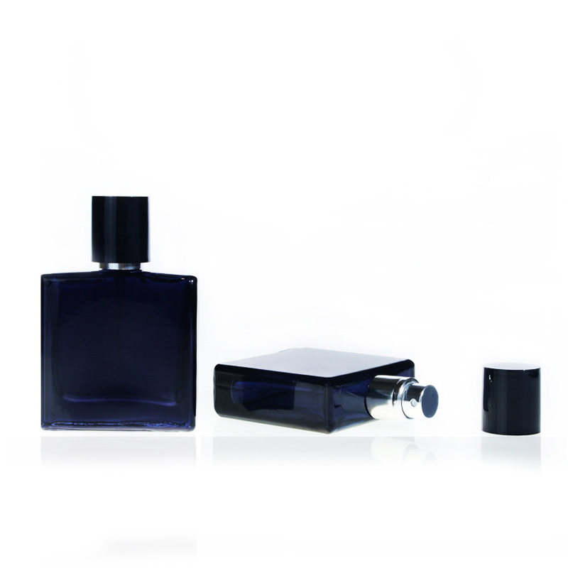 Custom Square Black Empty Cologne Fine Mist Spray Perfume Glass Bottles