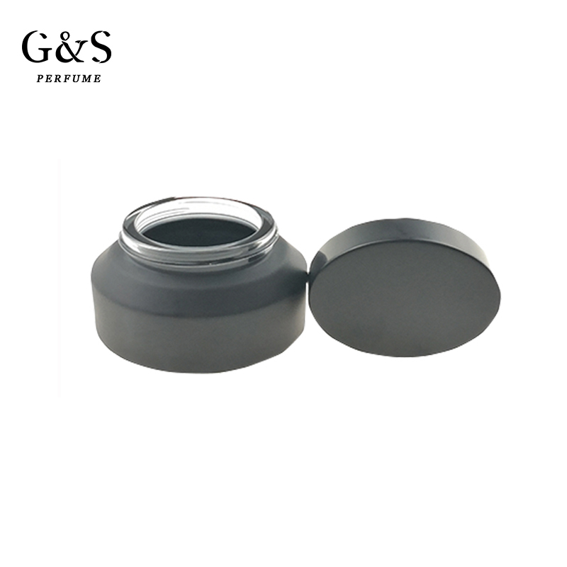 Custom Straight Sided Bakhoor Candles Scented 15ml 30ml Luxury Matches Glass Jar Frosted Colored Gray from China for Sale