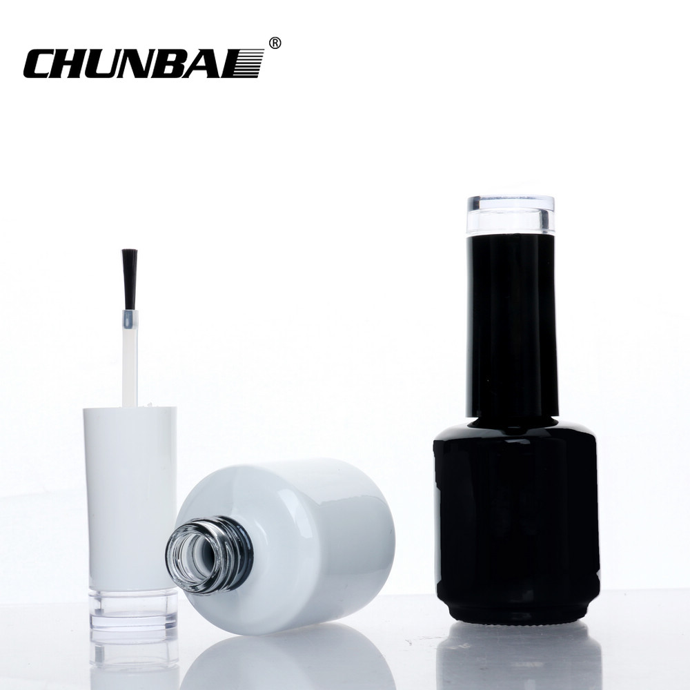 Custom Unique Clear Empty Nail Polish Bottle With Cap