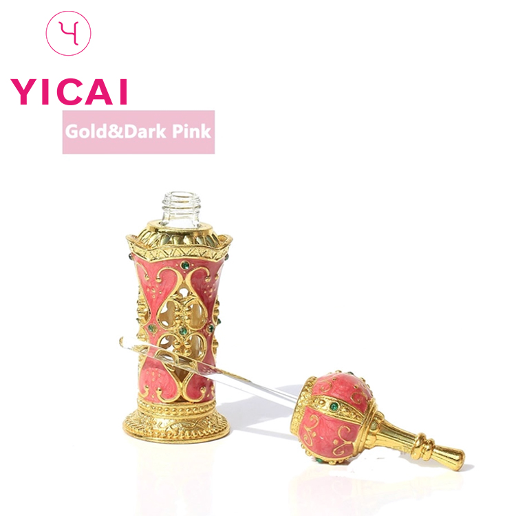 Custom Various Widely Used 5ml Mini Glass Metal Dropper Perfume Bottle