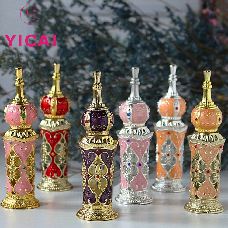 Custom Various Widely Used 5ml Mini Glass Metal Dropper Perfume Bottle