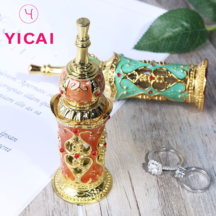 Custom Various Widely Used 5ml Mini Glass Metal Dropper Perfume Bottle