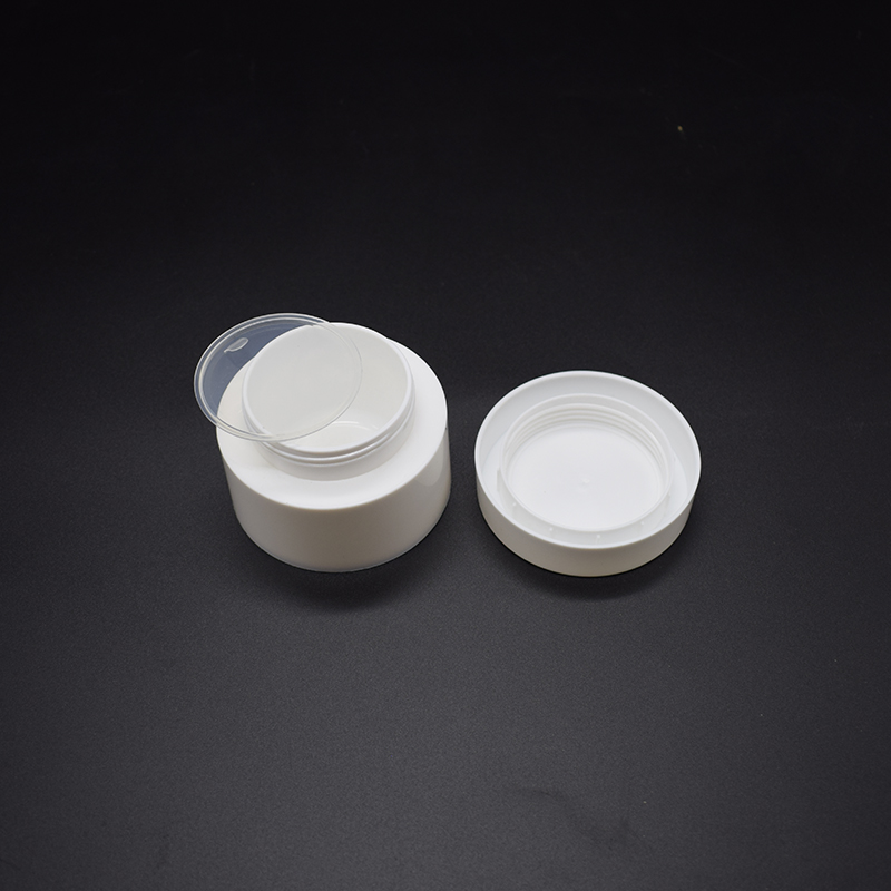 Custom White Double Wall Plastic Cosmetic Container Face Cream Jar 5ml 10ml 15ml 50ml 80ml