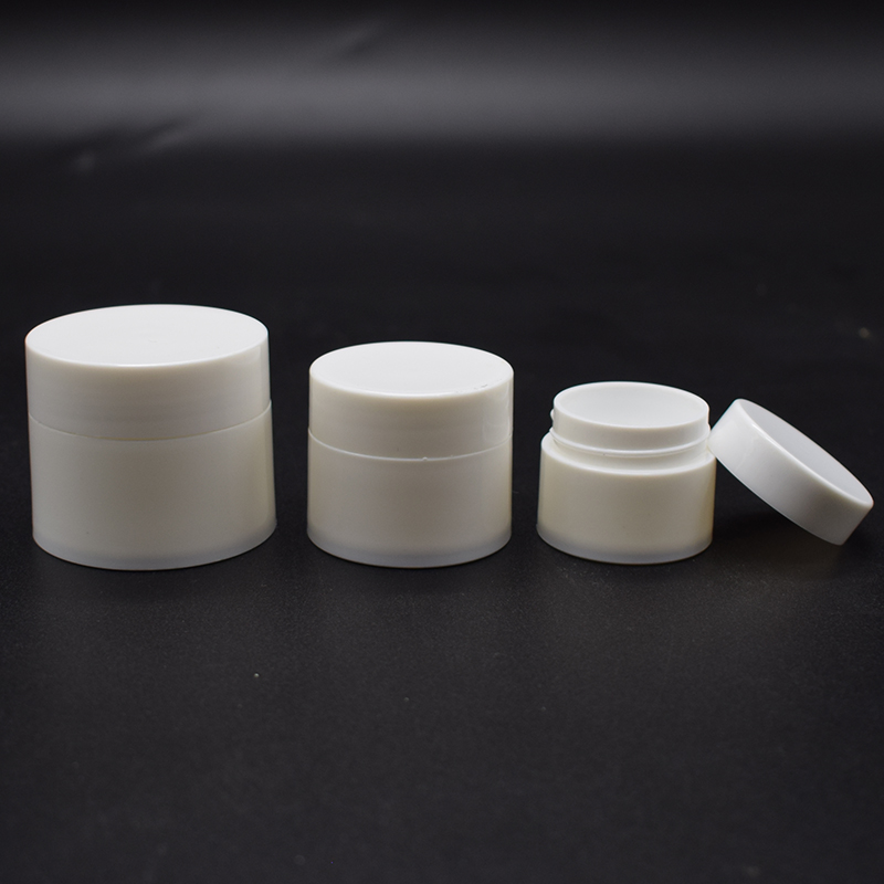 Custom White Double Wall Plastic Cosmetic Container Face Cream Jar 5ml 10ml 15ml 50ml 80ml
