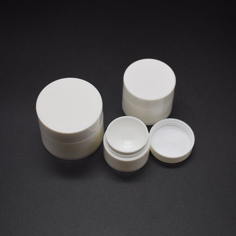 Custom White Double Wall Plastic Cosmetic Container Face Cream Jar 5ml 10ml 15ml 50ml 80ml