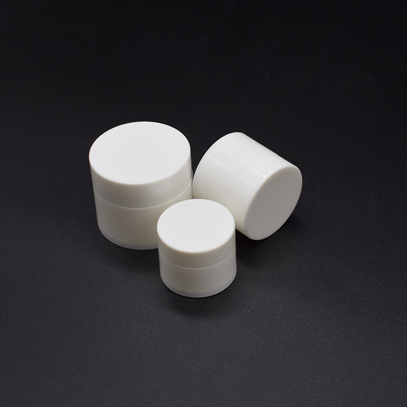 Custom White Double Wall Plastic Cosmetic Container Face Cream Jar 5ml 10ml 15ml 50ml 80ml
