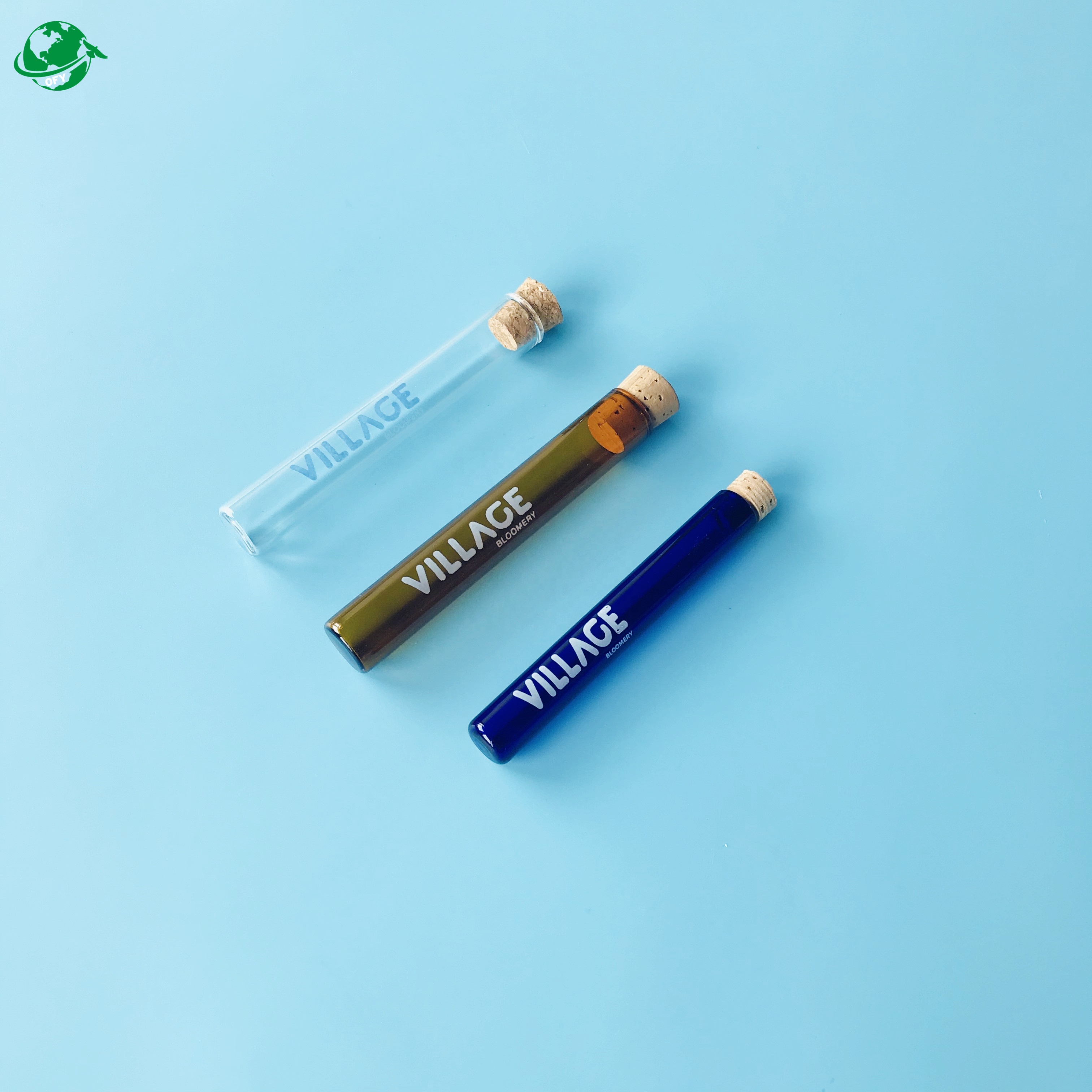 Custom White Frosted Glass Blunt Tube with Logo for Preroll Packaging