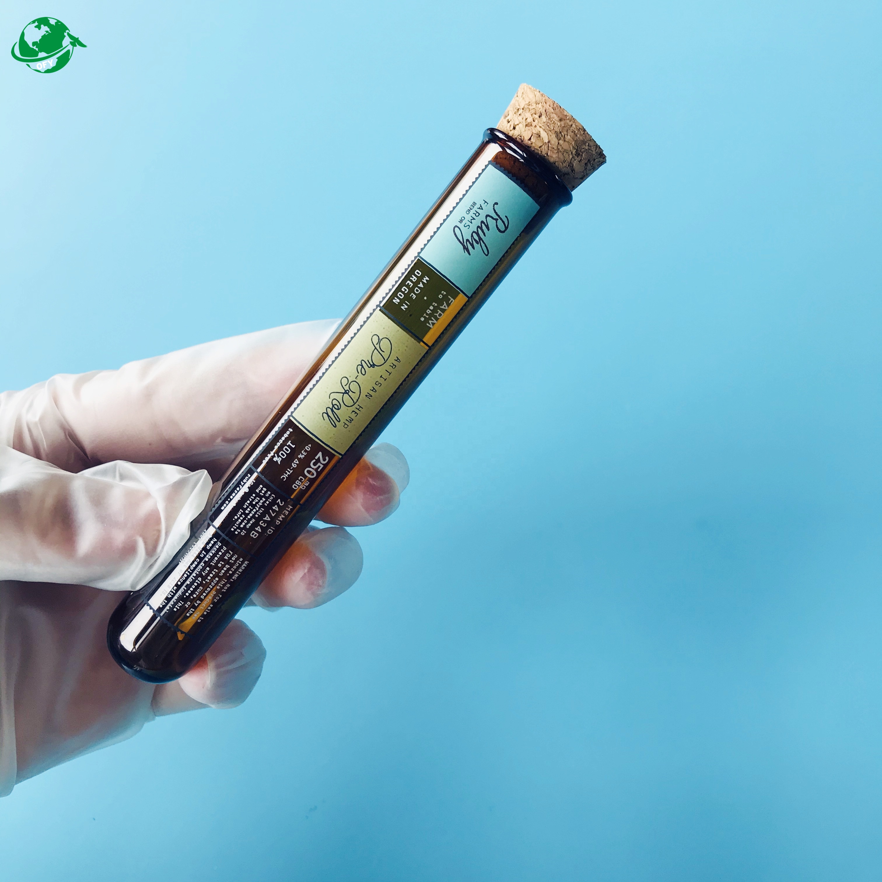 Custom White Frosted Glass Blunt Tube with Logo for Preroll Packaging