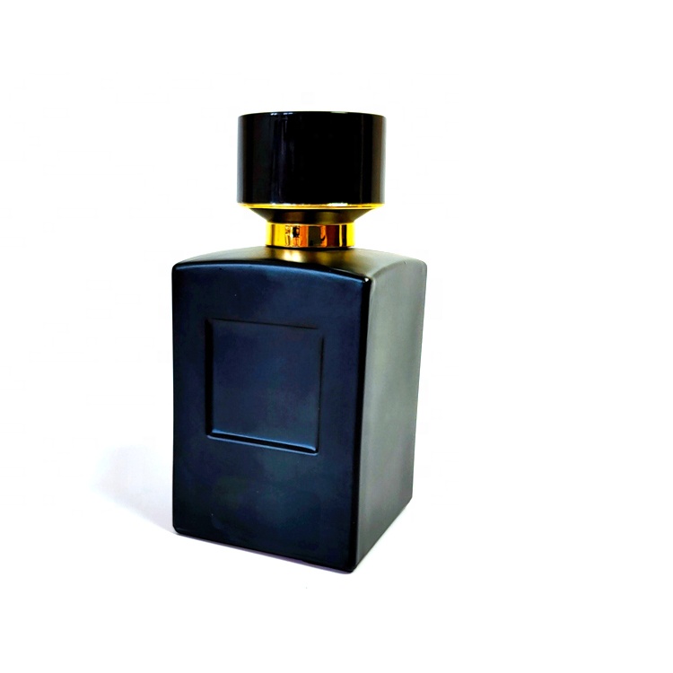 Custom Wholesale Square Black 105ml Empty Spray Glass Perfume Bottles For Men