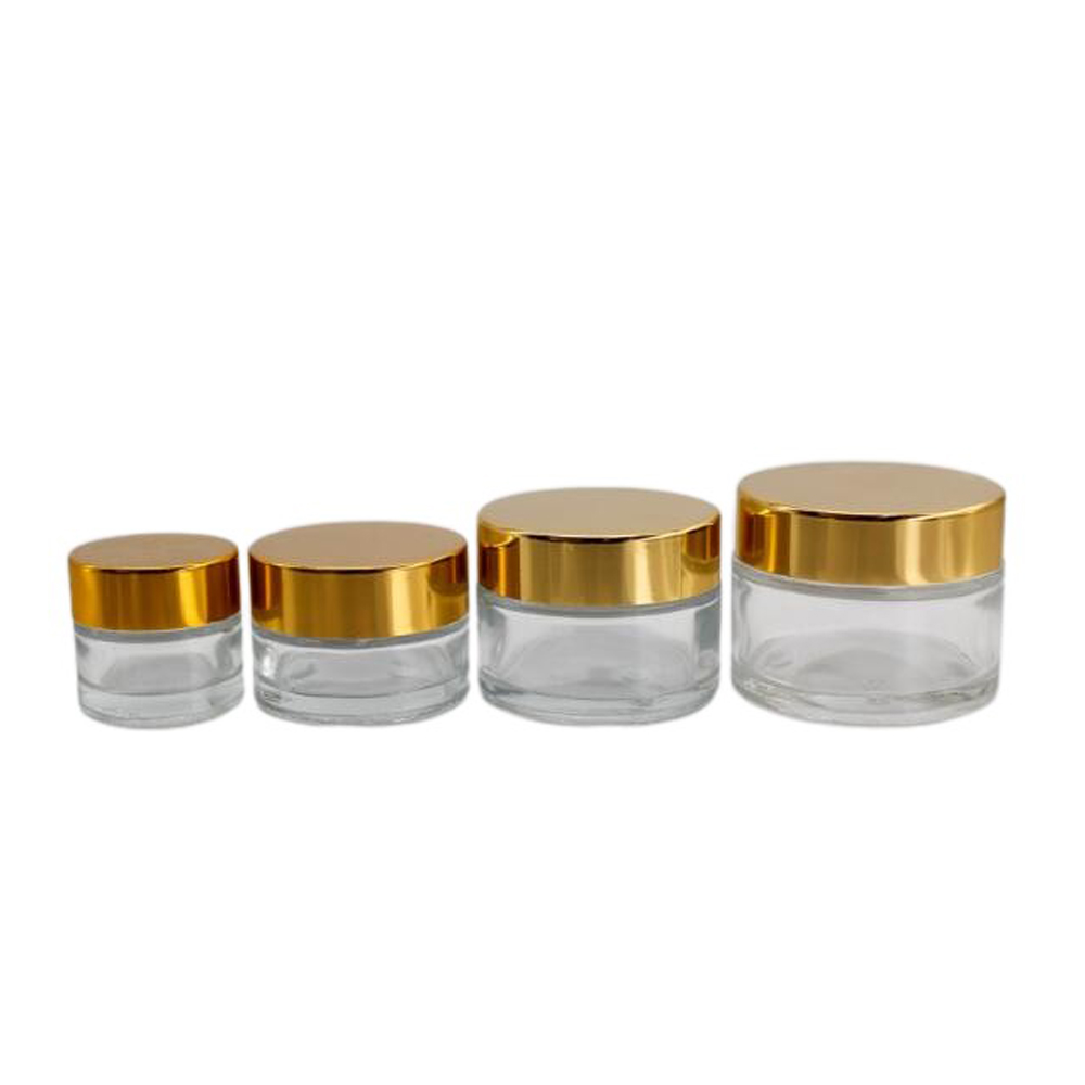 Custom Wide Mouth Frosted Glass 30ml 50ml Face Cream Container with Lid