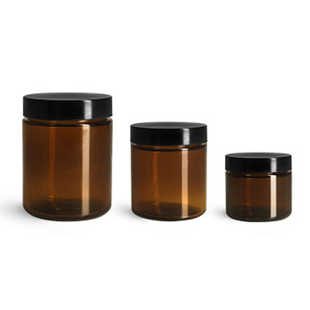 Custom Wide Mouth Storage 8OZ/250ml Amber Straight Side Glass Jar for candle with Lid