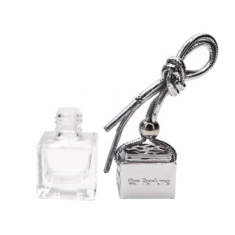 Custom Wooden Cap Empty 8ml Aroma Diffuser Hanging Car Air Freshener Perfume Bottle