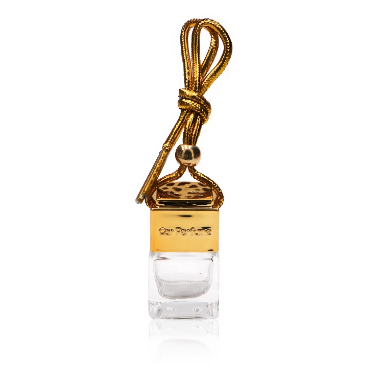 Custom Wooden Cap Empty 8ml Aroma Diffuser Hanging Car Air Freshener Perfume Bottle