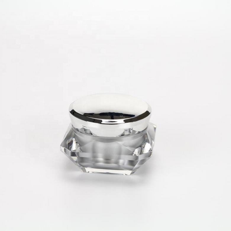 Custom acrylic diamond cosmetic cream jar 50g 3g 5g 10g 15g 20g 30g