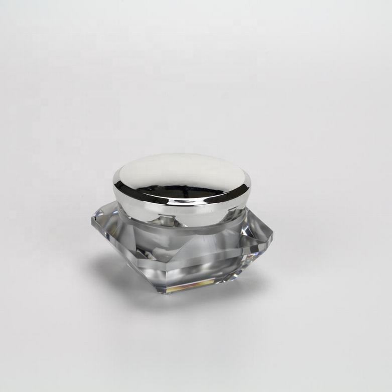 Custom acrylic diamond cosmetic cream jar 50g 3g 5g 10g 15g 20g 30g