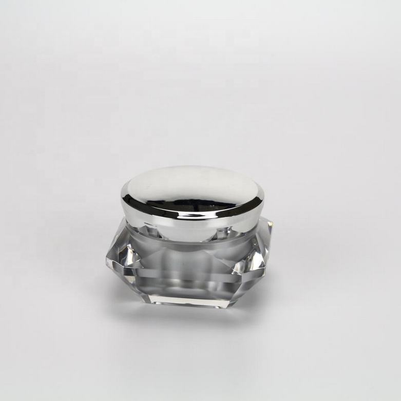 Custom acrylic diamond cosmetic cream jar 50g 3g 5g 10g 15g 20g 30g